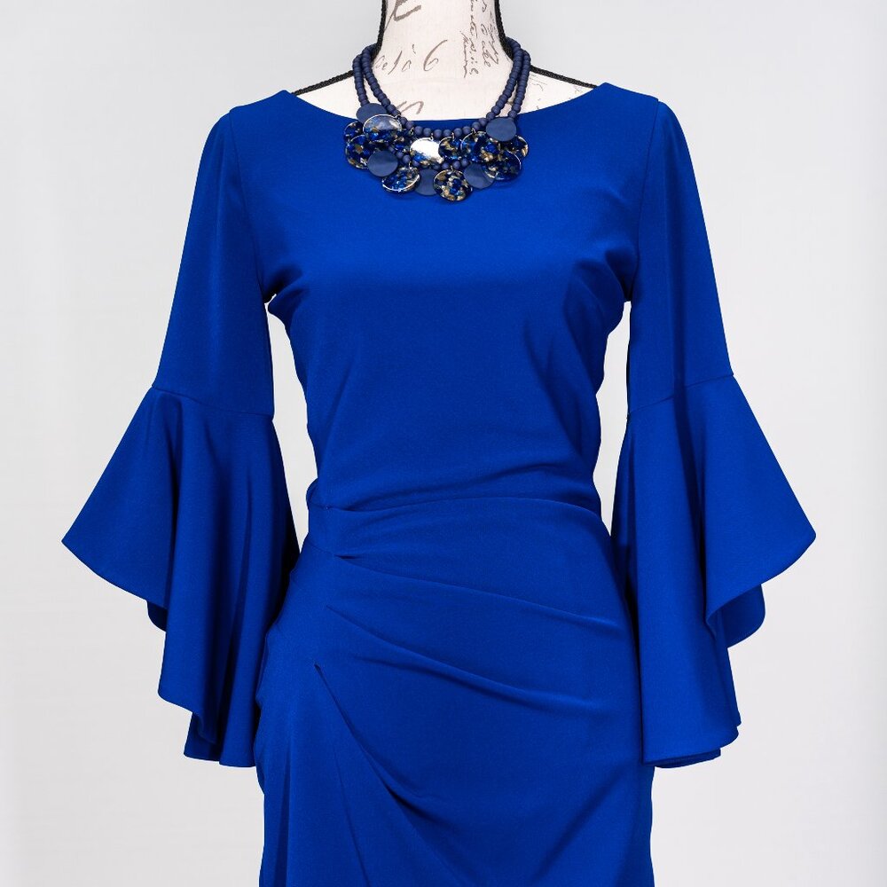 410RB-POSH COUTURE ROYAL BLUE DRESS